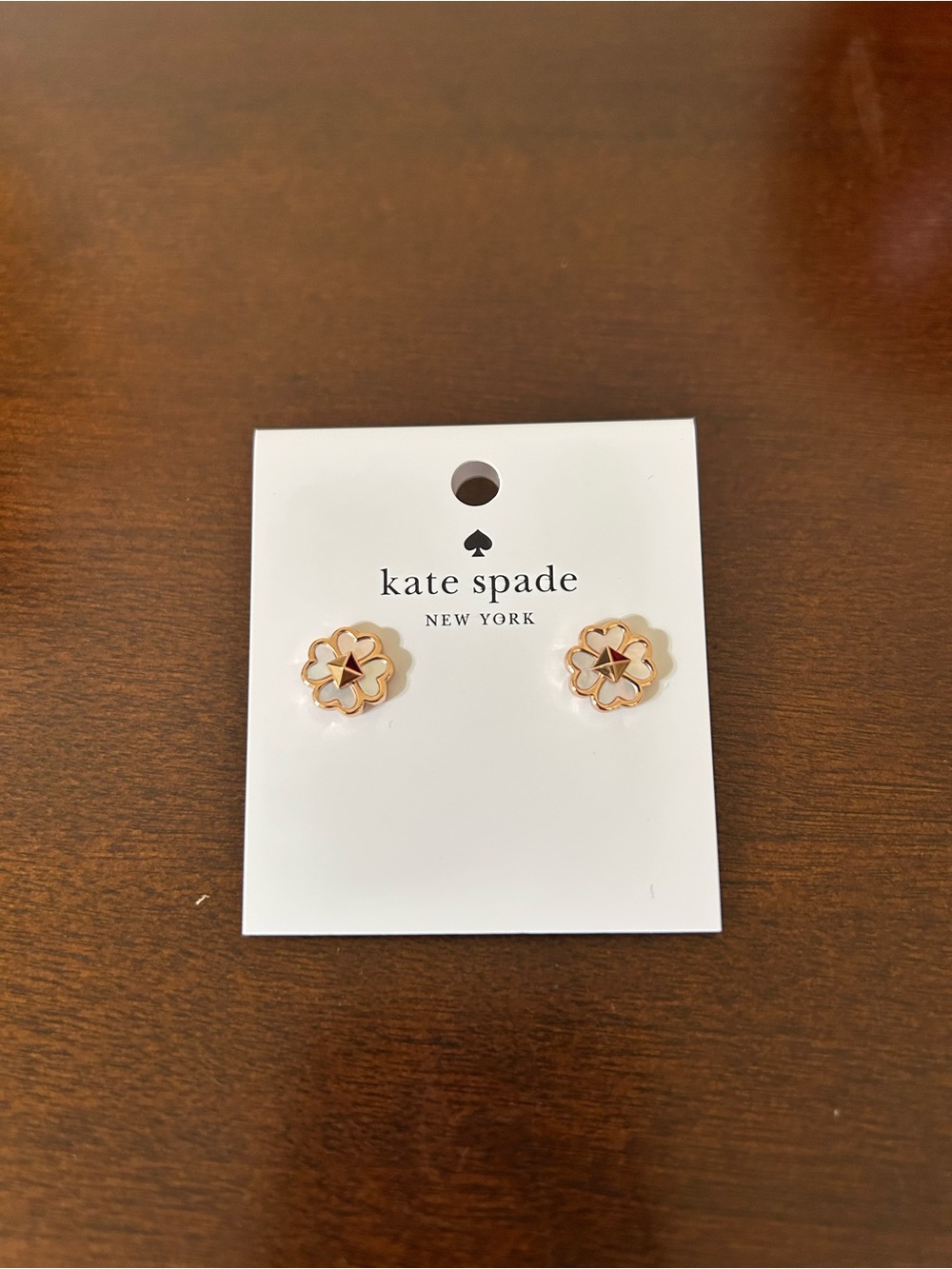 Kate Spade Rose Gold Spades & Studs Stud Earrings